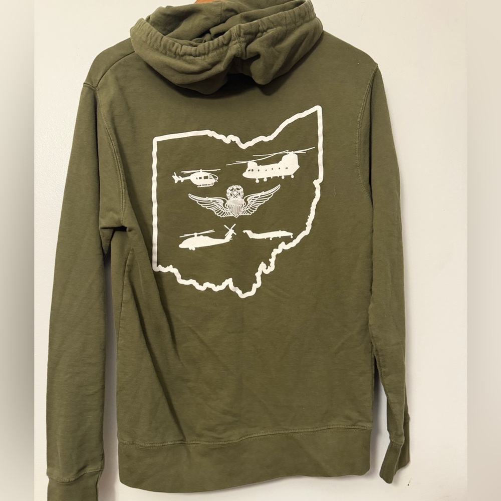Men's Olive Green Ohio Hoodie - Picture 2 of 2